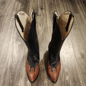 Durango black with brown flame boots size 9m